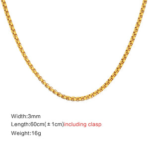 FOR HIM - Gold/Silver Chains (3mm/24inch)