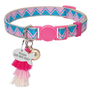 Custom ID Pet Collars (Engraved Tag)