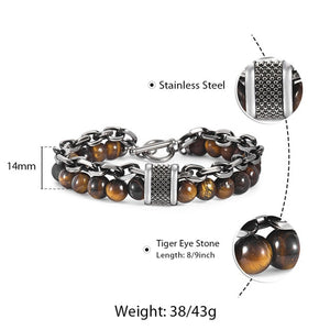 Bad Boy Bracelets - Steel & Stone