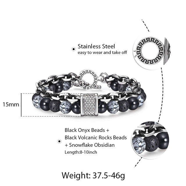 Bad Boy Bracelets - Steel & Stone