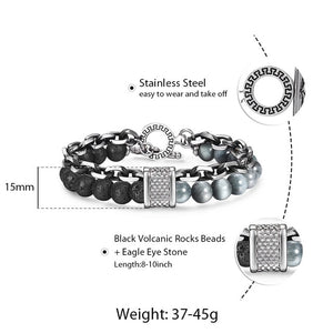 Bad Boy Bracelets - Steel & Stone