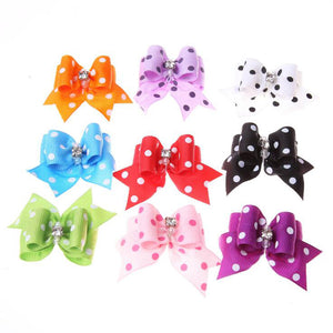 Spots & Dots - Dog Hair Bows (1 Pair)