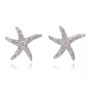 Silver Starfish -  Earrings