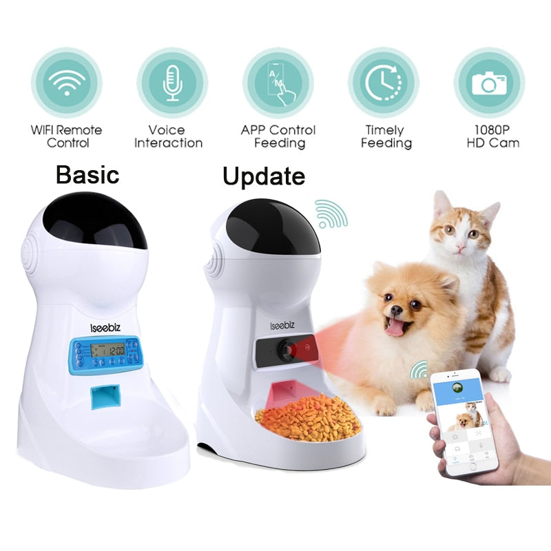 Dog Food Dispenser Container Toy with Button Dog Food Feeder Treat  Dispensing Toys Slow Feeder Fun Feeding Pet Toys Food Feeder - AliExpress