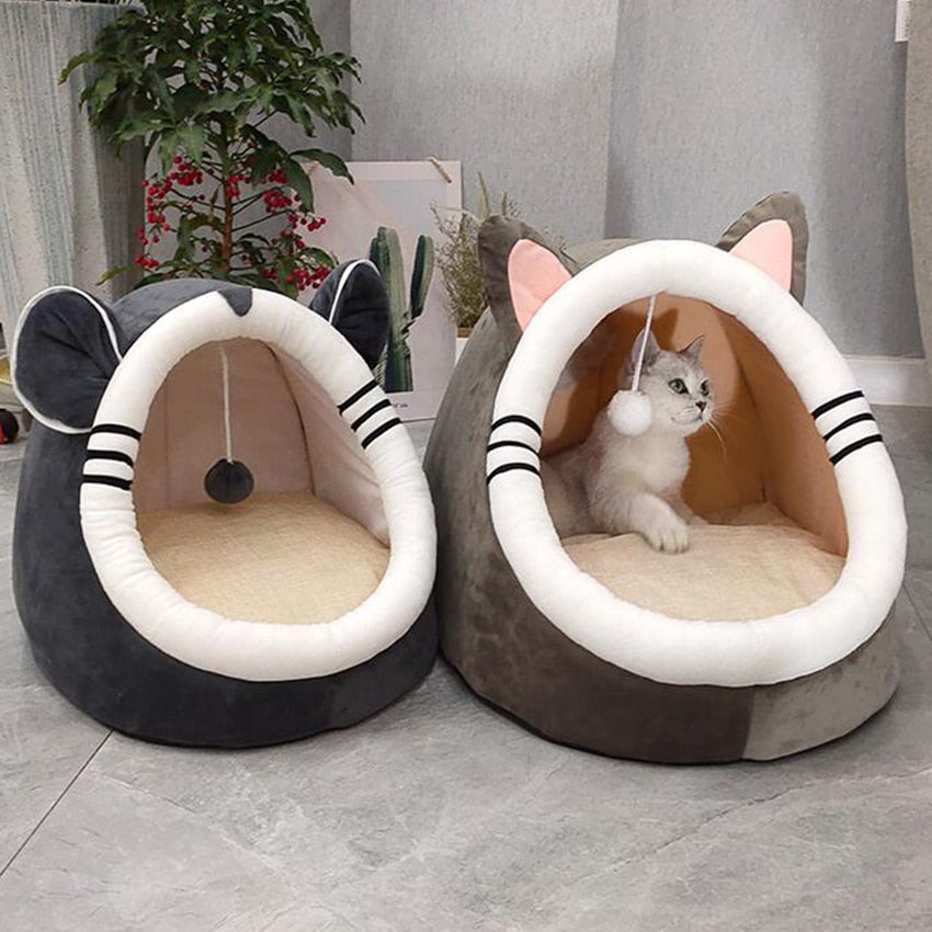 Cozy cave cat bed online