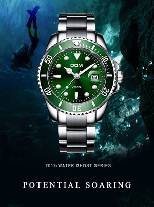 DOM Ghost Series - Watch (Silver/Green)