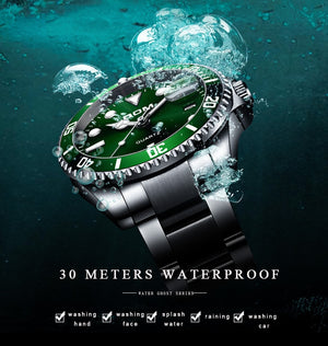 DOM Ghost Series - Watch (Silver/Green)