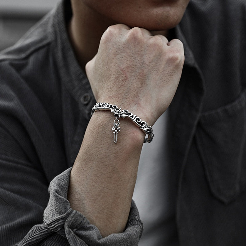 Sword (S925) Silver - Men's Bracelet