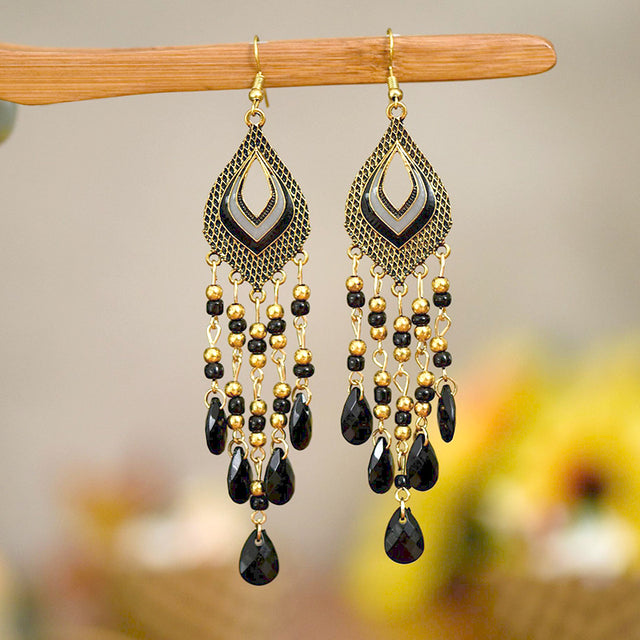 classy green earrings 