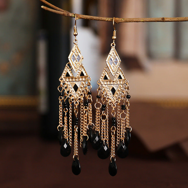 classy green earrings 