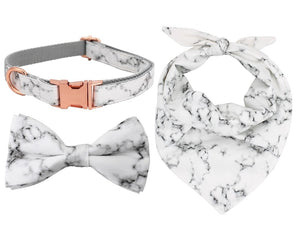 Marble (Set) Collar/Bow/Vest/Bandana