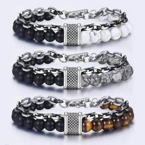 Bad Boy Bracelets - Steel & Stone