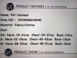 Mr Meow - Pet Cat Vest/Harness (XS-M)